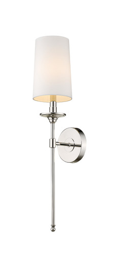 Emily 1 Light Wall Sconce in Polished Nickel (807-1S-PN)