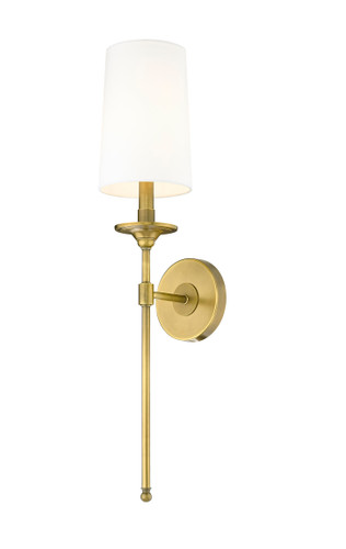 Emily 1 Light Wall Sconce in Rubbed Brass (807-1S-RB-WH)