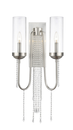 Siena 2 Light Wall Sconce in Brushed Nickel (433-2S-BN)