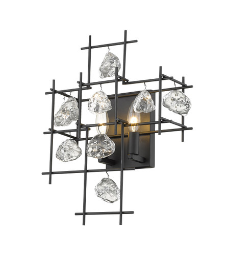 Garroway 2 Light Wall Sconce in Matte Black (4007S-MB)