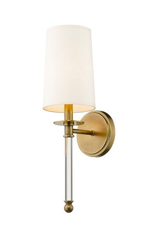 Mila 1 Light Wall Sconce in Rubbed Brass (808-1S-RB)