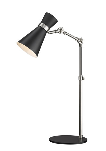 Soriano 1 Light Table Lamp in Matte Black + Brushed Nickel (728TL-MB-BN)