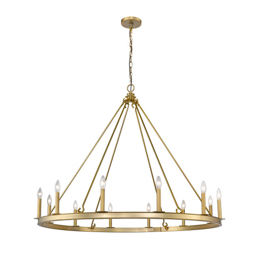Barclay 12 Light Chandelier in Olde Brass (482R-12OBR)