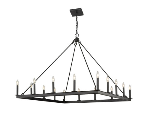 Barclay 16 Light Chandelier in Matte Black (482S-16MB)