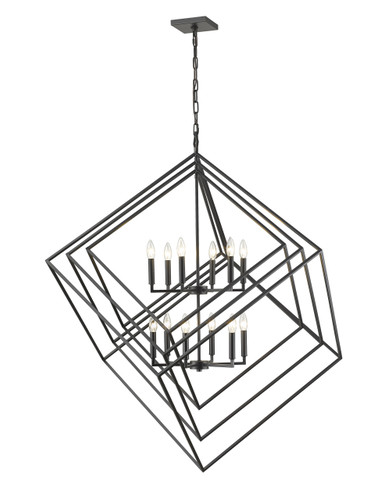 Euclid 12 Light Chandelier in Matte Black (457-12MB)