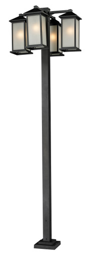 Vienna 4 Head Outdoor Post in Black (547-4-536P-BK)