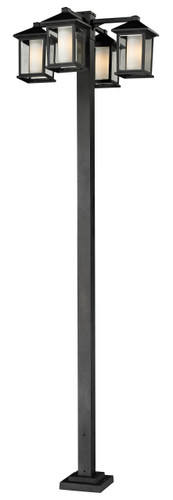 Mesa 4 Head Outdoor Post in Black (523-4-536P-BK)