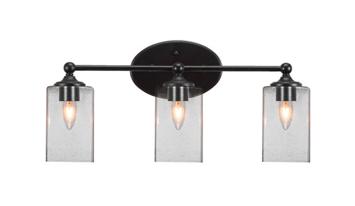 Capri 3 Light Vanity In Matte Black (5913-MB-530)