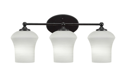 Capri 3 Light Vanity In Matte Black (5913-MB-681)