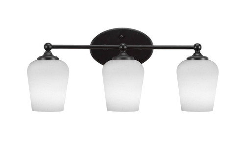Capri 3 Light Vanity In Matte Black (5913-MB-211)