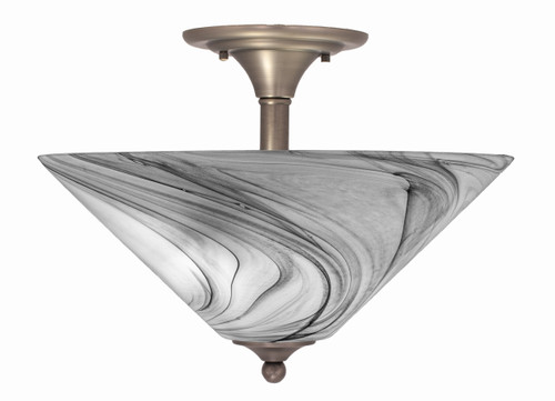 2 Light Semi-Flush Mount In Brushed Nickel (121-BN-2169)