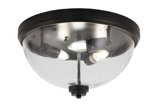 3 Light Flush Mount In Matte Black (826-MB-0)