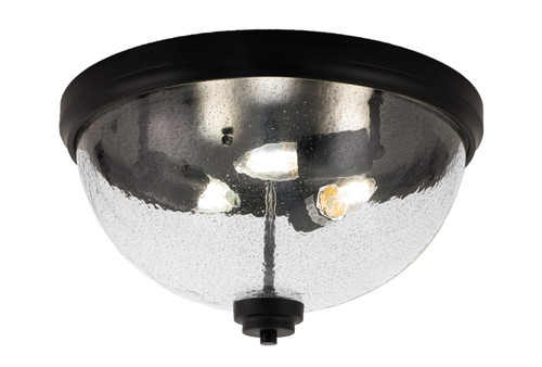 3 Light Flush Mount In Matte Black (826-MB-2)