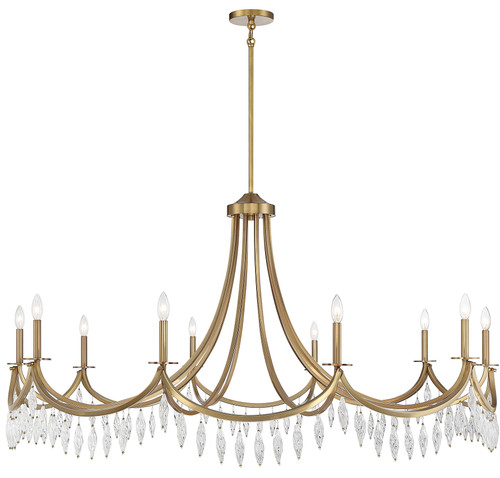 Kameron 10-Light Chandelier in Warm Brass (1-1805-10-322)