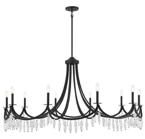 Kameron 10-Light Chandelier in Matte Black (1-1805-10-89)