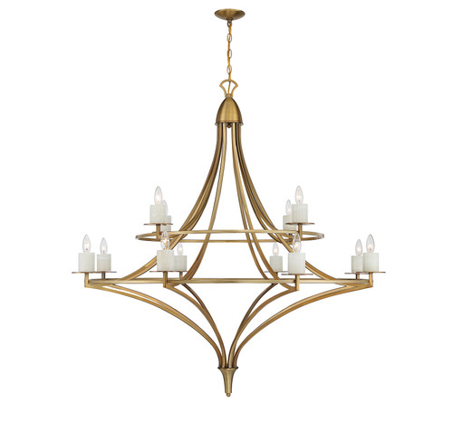 Director 12-Light Chandelier in Warm Brass (1-1672-12-322)