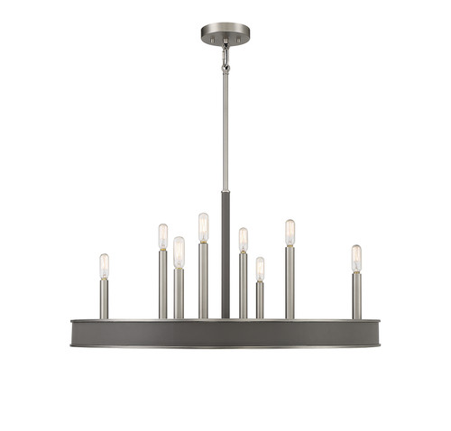 Chaucer 8-Light Chandelier in Antique Nickel (1-1715-8-154)