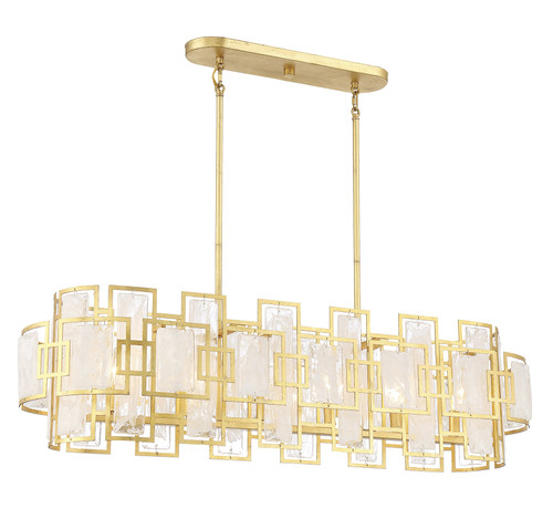 Portia 6-Light Linear Chandelier in True Gold (1-2032-6-260)