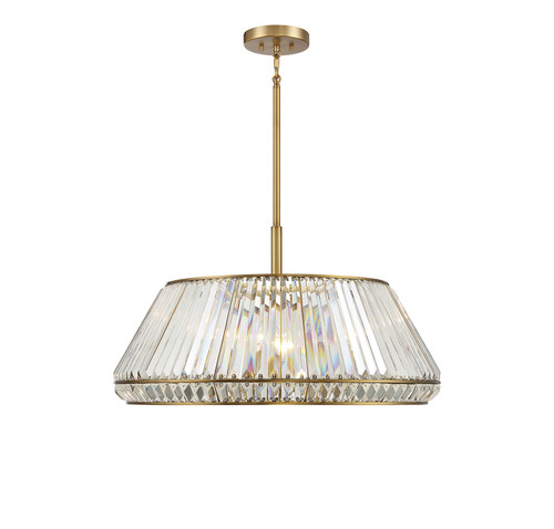 Pyramid 6-Light Pendant in Warm Brass (7-1610-6-322)