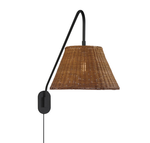 Salinas 1-Light Adjustable Wall Sconce in Matte Black (9-1700CP-1-89)