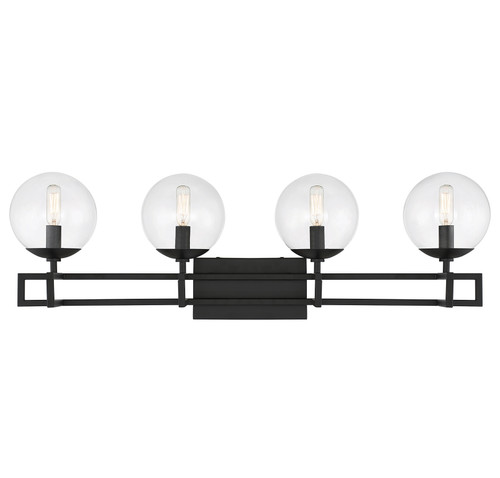 Crosby 4-Light Bathroom Vanity Light in Matte Black (8-1860-4-BK)