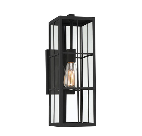 Ericson 1-Light Outdoor Wall Lantern in Matte Black (5-1990-BK)