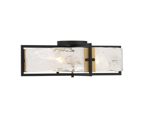 Hayward 4-Light Ceiling Light in Matte Black with Warm Brass Accents (6-1695-4-143)