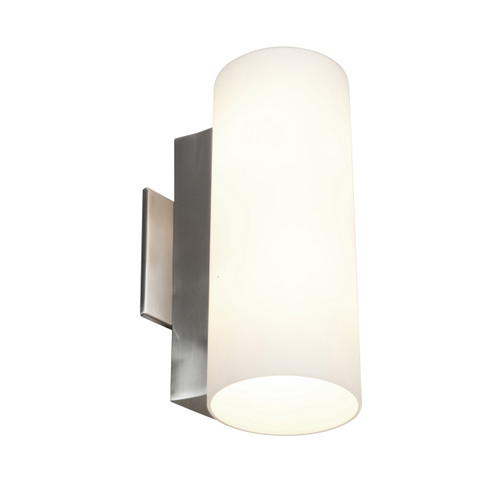 Tabo Brushed Steel 2 Light Wall Light (50183-BS/OPL)