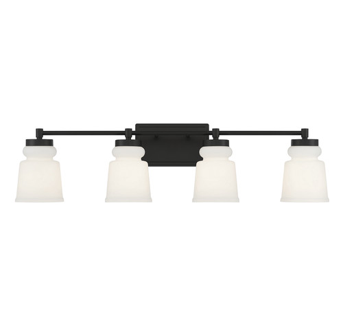 4-Light Bathroom Vanity Light in Matte Black (M80059MBK)