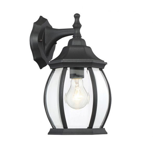 1-Light Outdoor Wall Lantern in Black (M50053BK)