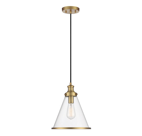 1-Light Pendant in Natural Brass (M70121NB)