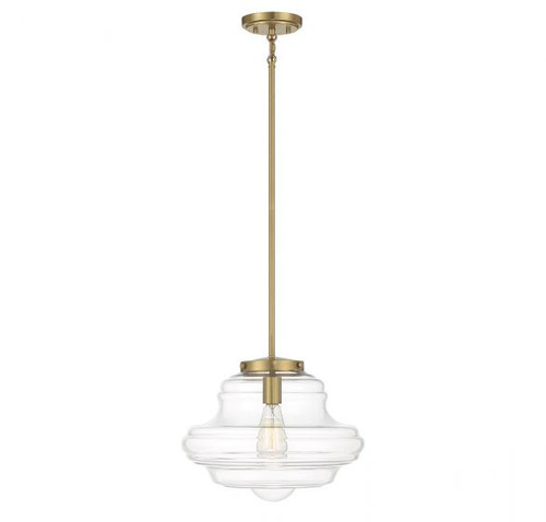 1-Light Pendant in Natural Brass (M7022NB)