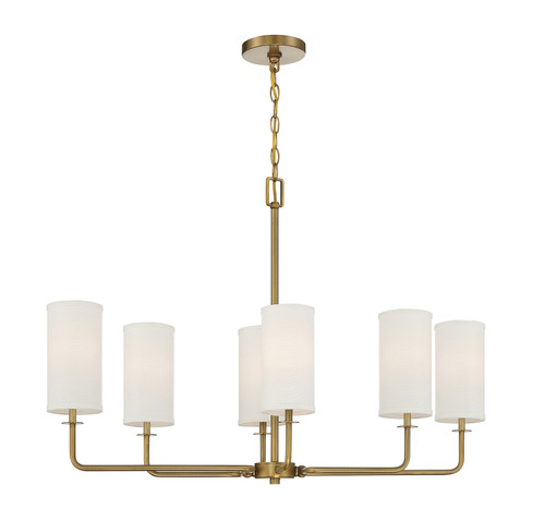 Powell 6-Light Linear Chandelier in Warm Brass (1-1756-6-322)