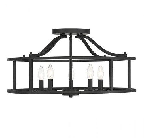 Stockton 5-Light Ceiling Light in Matte Black (6-1679-5-89)