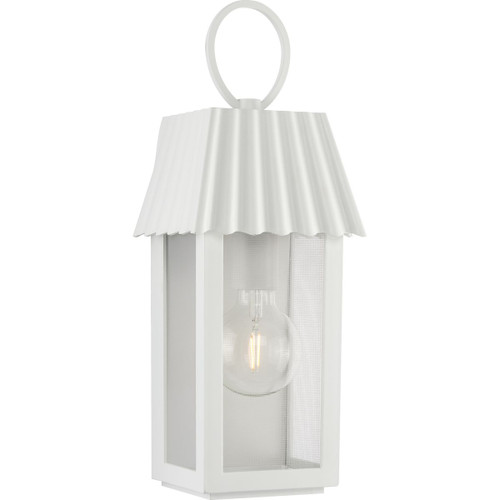 POINT DUME® by Jeffrey Alan Marks for Progress Lighting Hook Pond Shelter White Outdoor Wall Lantern with DURASHIELD (P560305-192)