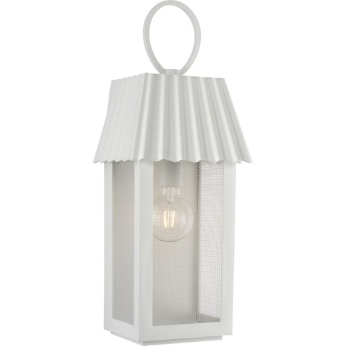 POINT DUME® by Jeffrey Alan Marks for Progress Lighting Hook Pond Shelter White Outdoor Wall Lantern with DURASHIELD (P560306-192)