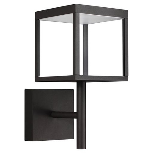 Reveal Black Outdoor LED Wall Light (20080LED-BL/CLR)