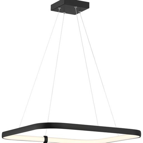 Ravello Matte Black Dual Voltage LED Pendant (50946LEDD-MBL/ACR)