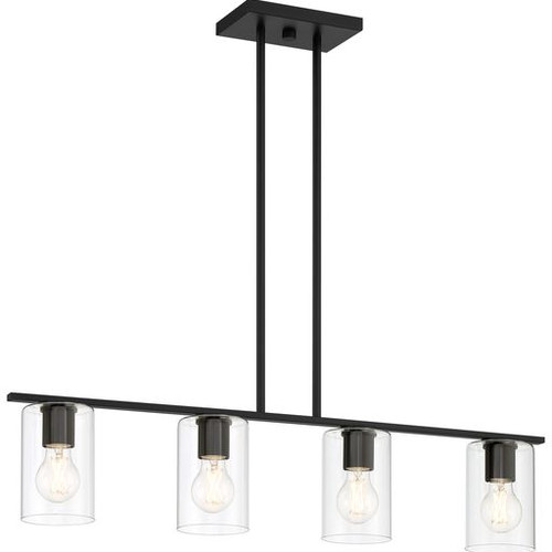 Oslo Matte Black LED Linear Pendant (62586LEDDLP-MBL/CLR)