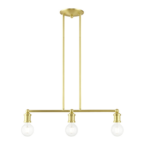 Lansdale 3 Light Linear Chandelier In Satin Brass (47163-12)