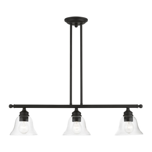 Moreland 3 Light Linear Chandelier In Black (46487-04)
