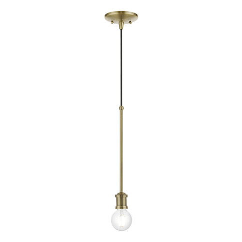 Lansdale 1 Light Pendant In Antique Brass (47161-01)