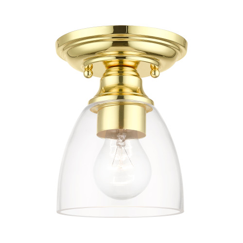 Montgomery 1 Light Semi-Flush In Polished Brass (46331-02)