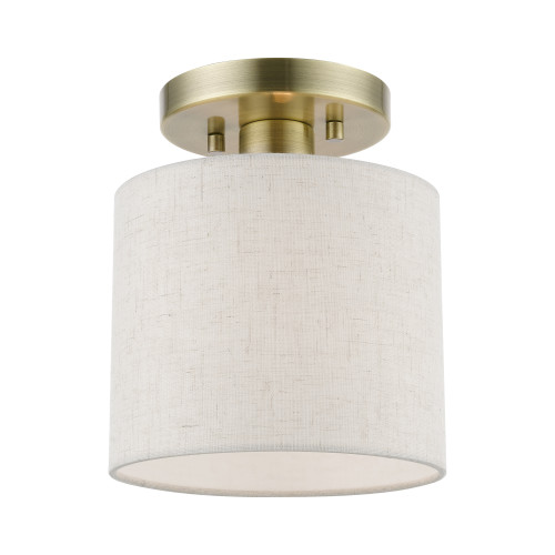 Blossom 1 Light Semi-Flush In Antique Brass (49807-01)