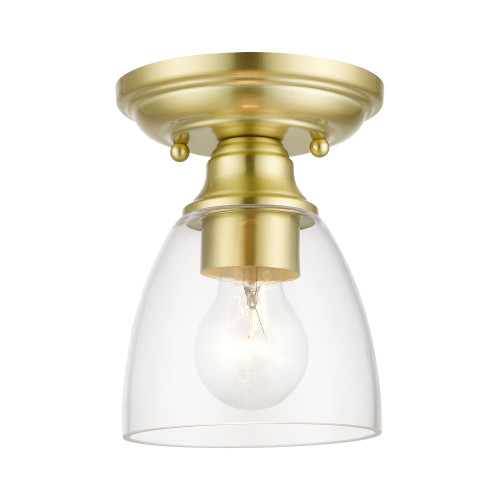 Montgomery 1 Light Semi-Flush In Satin Brass (46331-12)