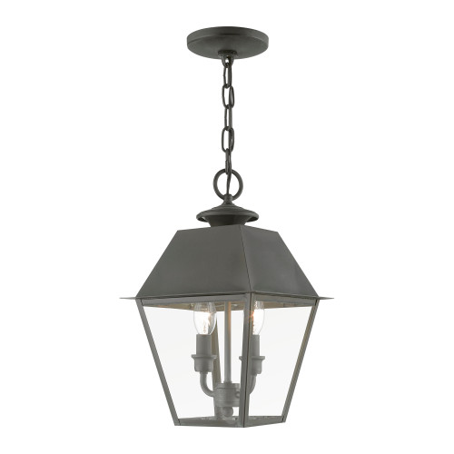 Wentworth 2 Light Outdoor Pendant In Charcoal (27217-61)