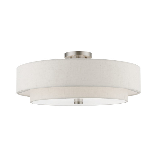 Meridian 5 Light Semi-Flush In Brushed Nickel (52139-91)