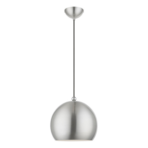 Stockton 1 Light Pendant In Brushed Nickel With Polished Chrome (45482-91)