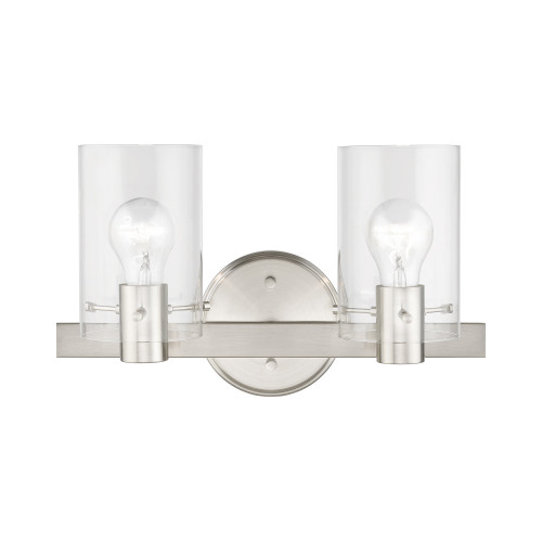 Munich 2 Light Vanity In Brushed Nickel (17232-91)