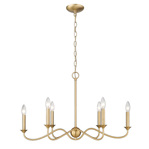 Tierney 6 Light Linear Pendant In Brushed Champagne Bronze (8316-LP BCB)